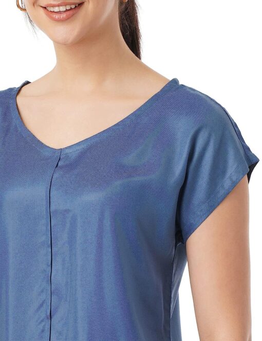 Buy FYLTR Women's Solid Regular Fit Blouse - Image 4